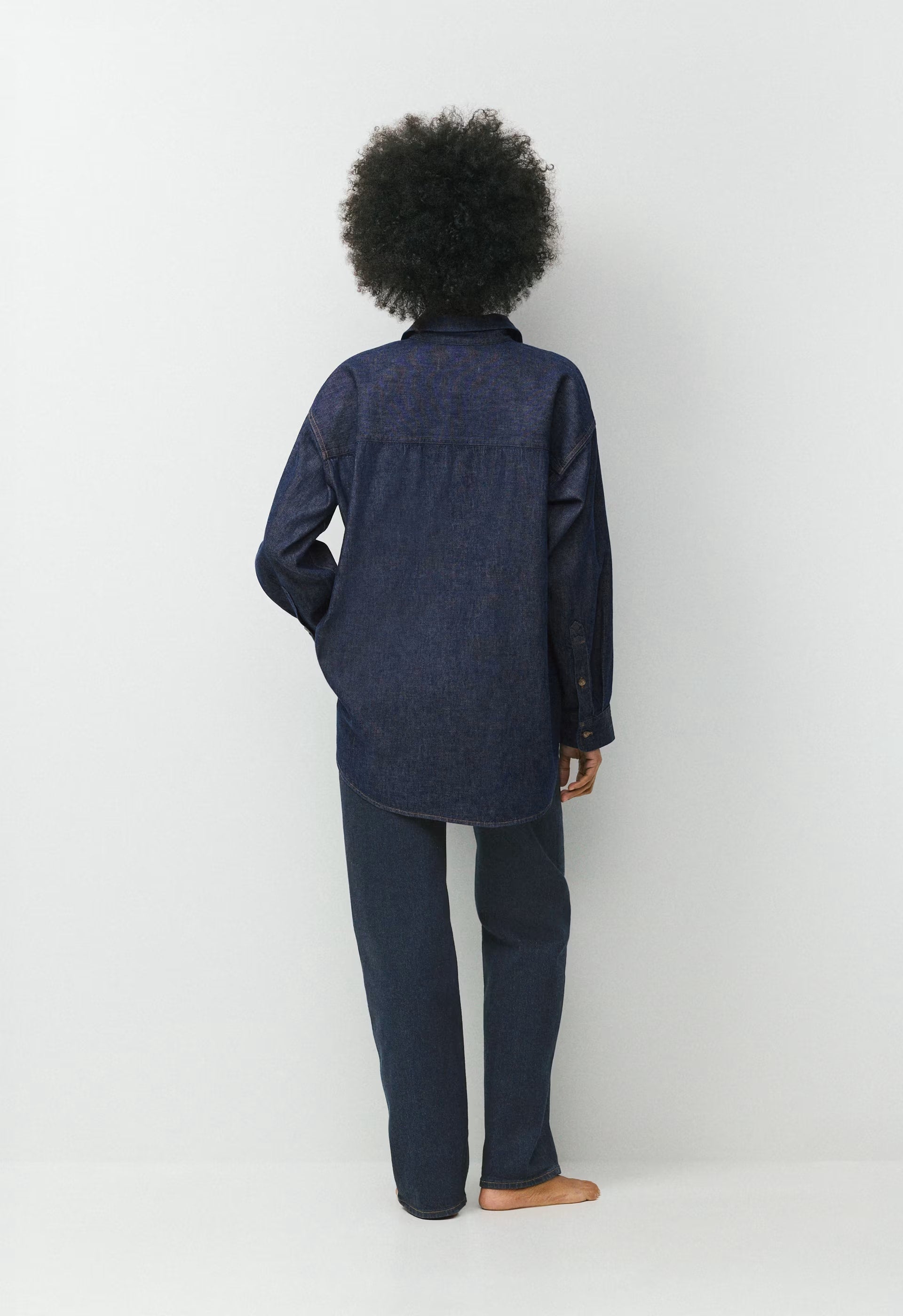 Denim Forum The '80s Comfy Denim Shirt - NO-STRESS DARK BLUE