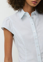 Fanciful Poplin Shirt - WHITE/ VILLA BLUE