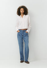 Novella Oxford Shirt - WHITE/MAGNOLIA