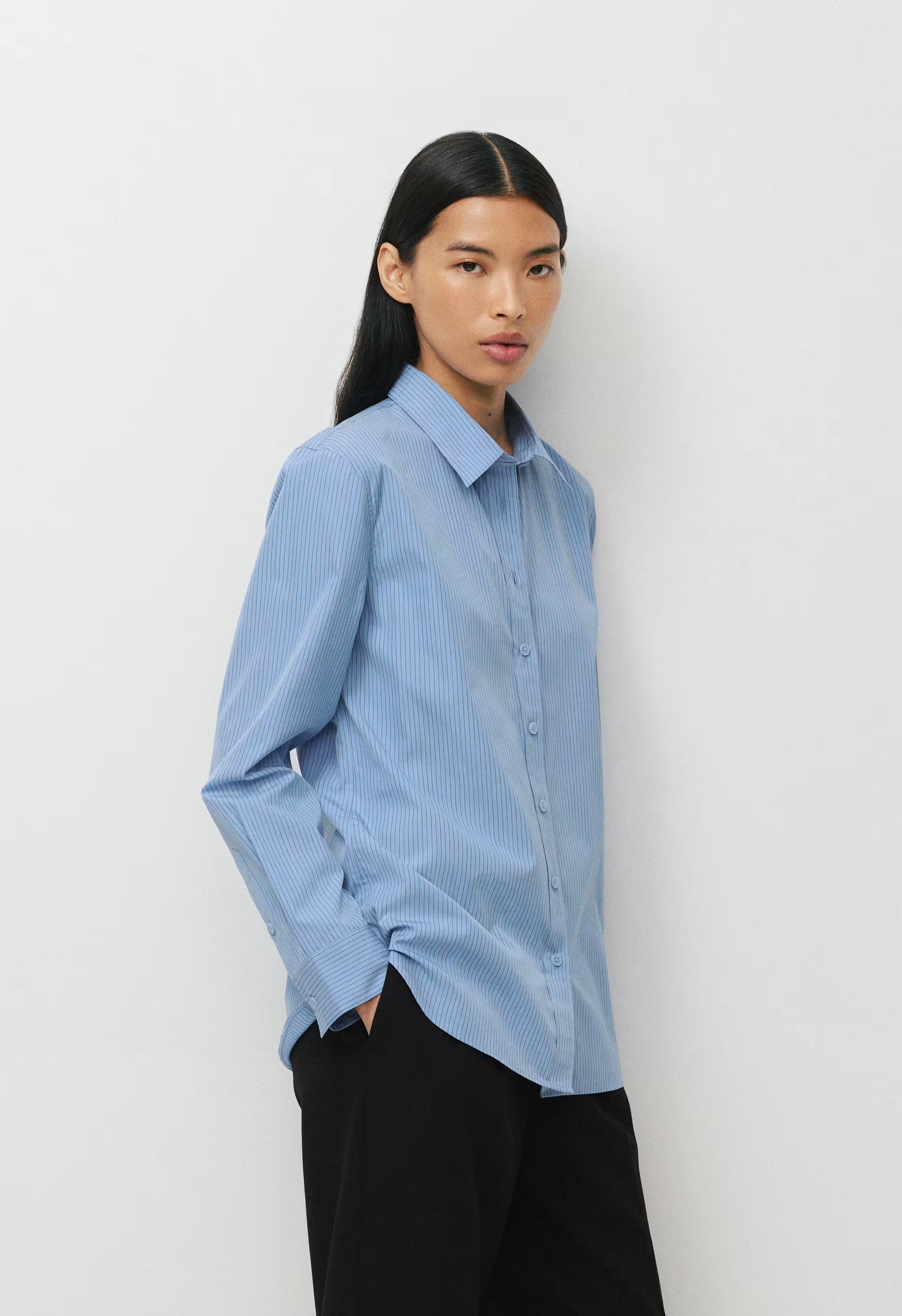 Concourse Poplin Shirt - CRNFL BLE/CHCO BROWN