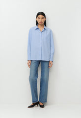 Landmark Poplin Shirt - CRNFL BLU/ BRT WHT