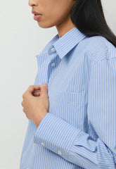 Landmark Poplin Shirt - CRNFL BLU/ BRT WHT