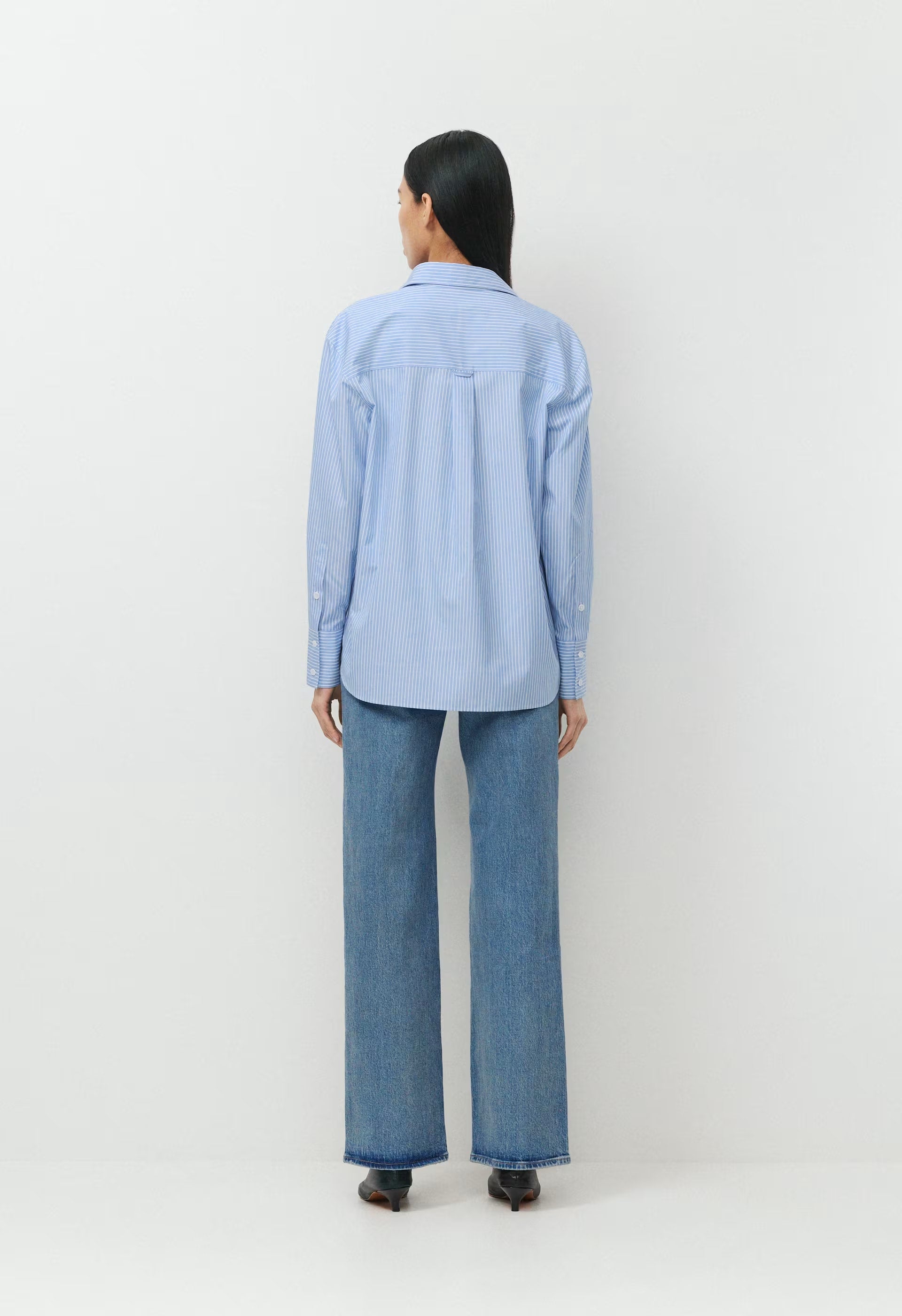 Landmark Poplin Shirt - CRNFL BLU/ BRT WHT