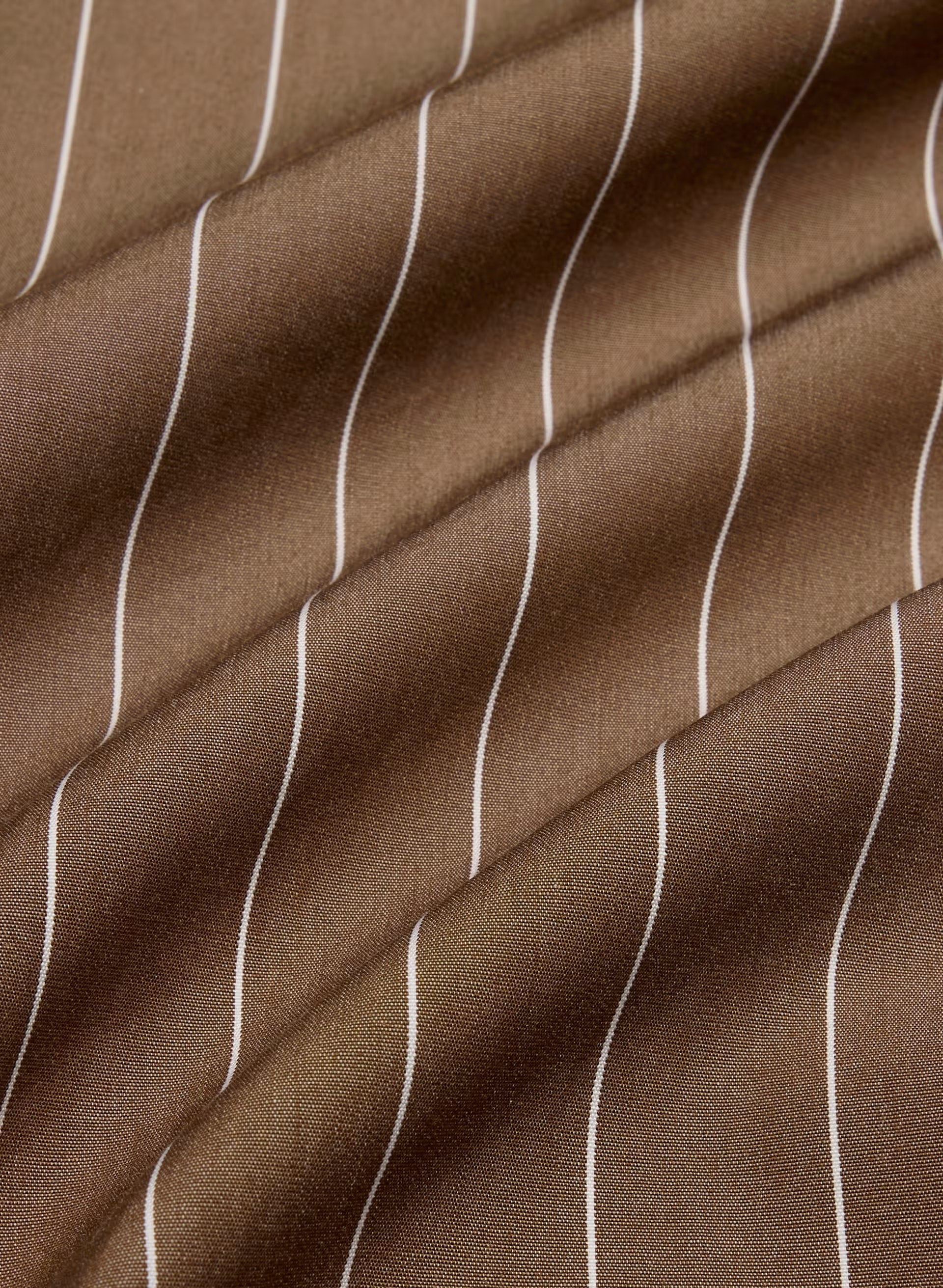 Landmark Poplin Shirt - CHOCO BRWN/BT WHITE