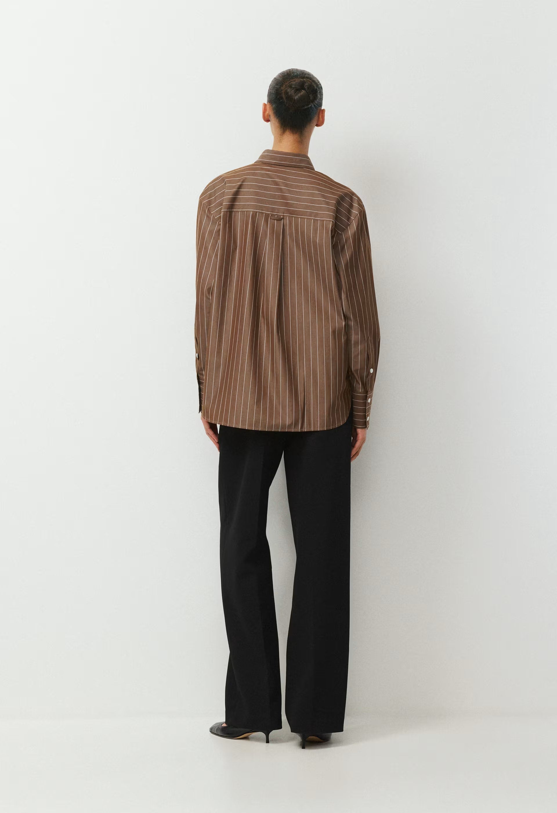 Landmark Poplin Shirt - CHOCO BRWN/BT WHITE