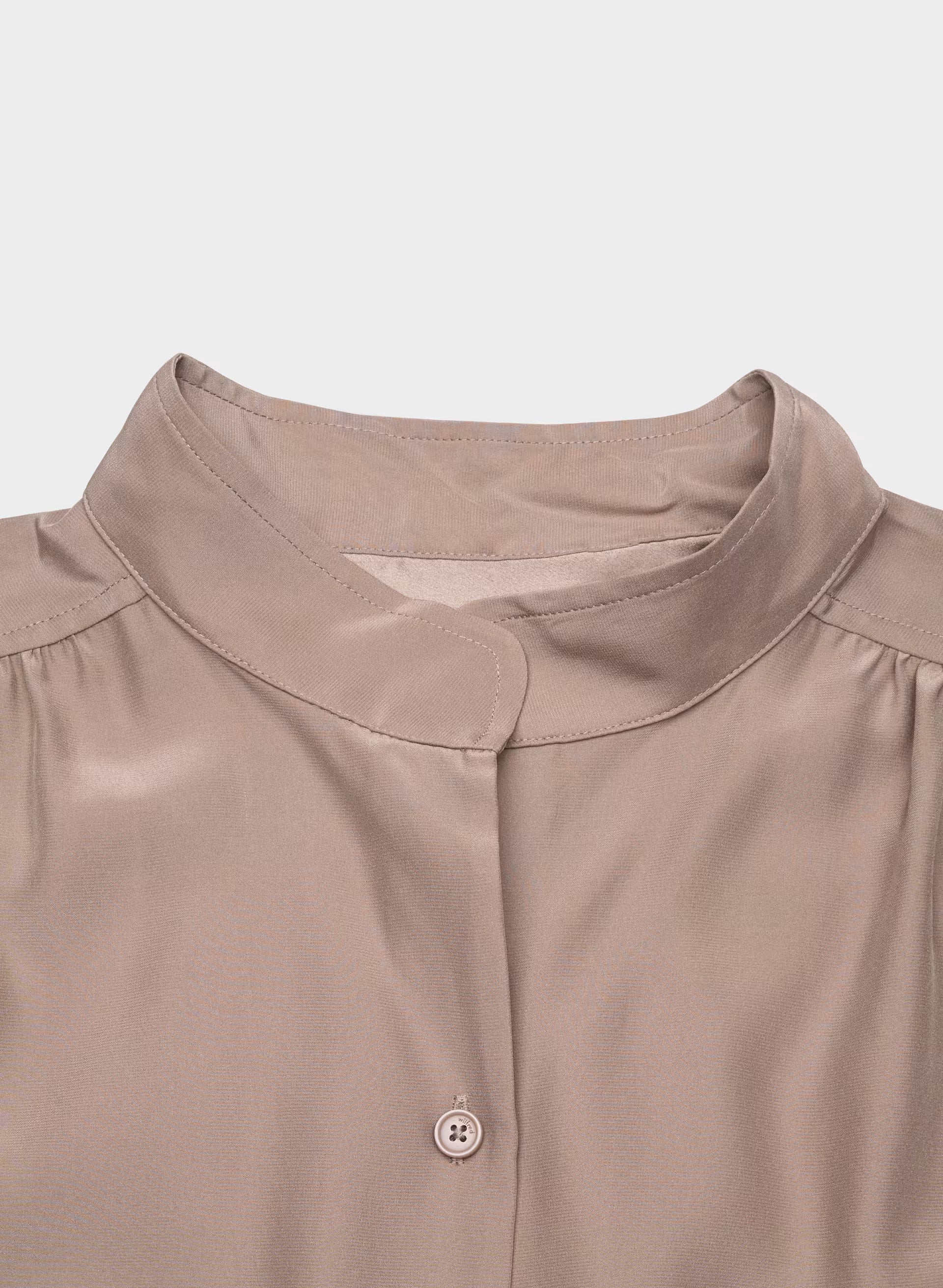 Delphine Silk Blouse - DUSTY MAUVE