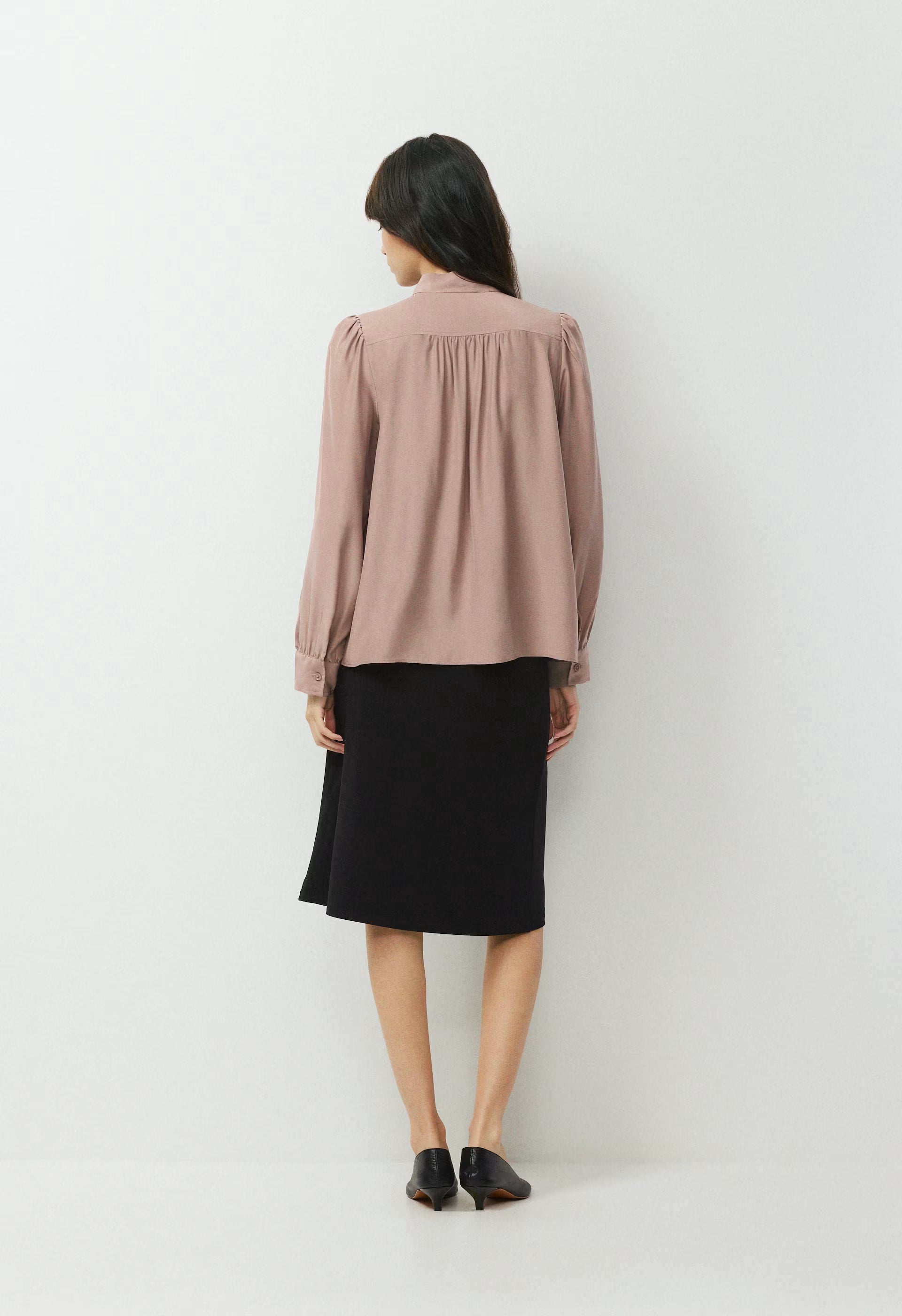 Delphine Silk Blouse - DUSTY MAUVE