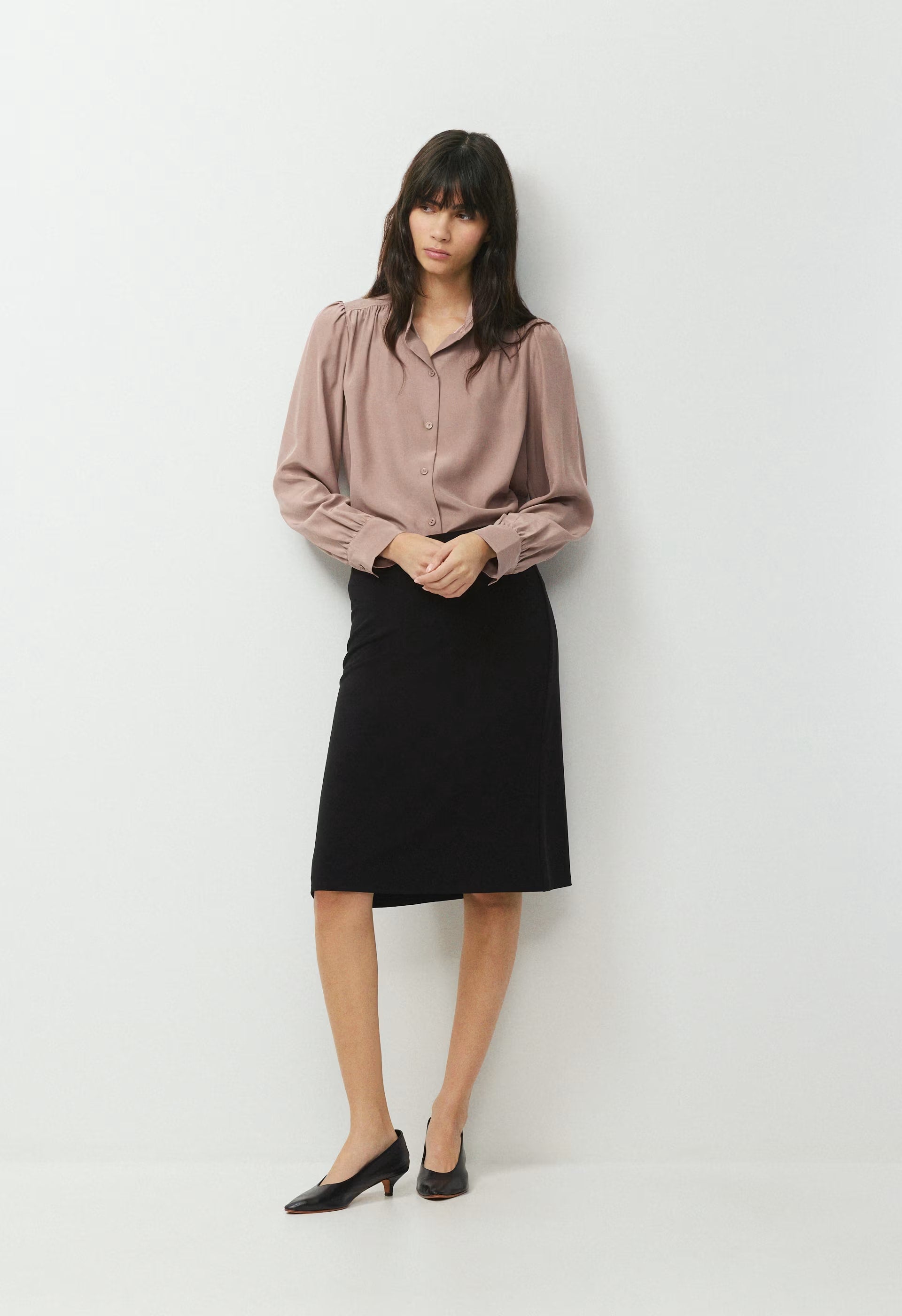 Delphine Silk Blouse - DUSTY MAUVE