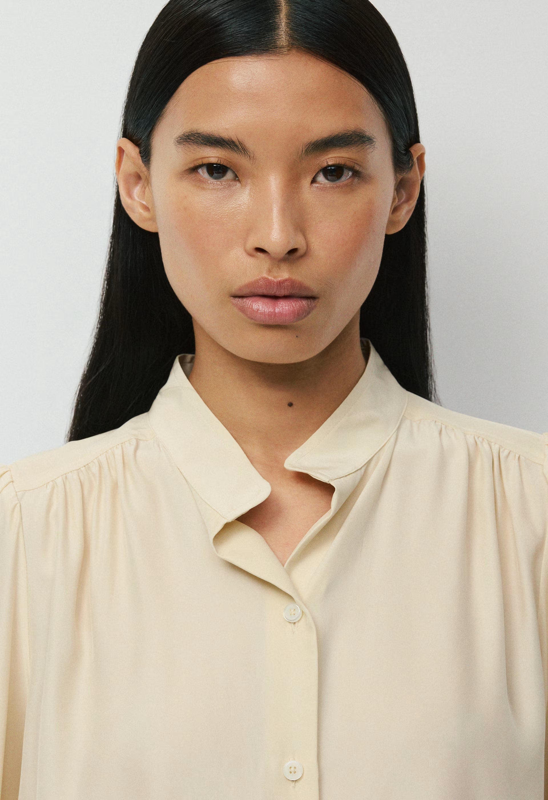 Delphine Silk Blouse - SEASIDE CREAM