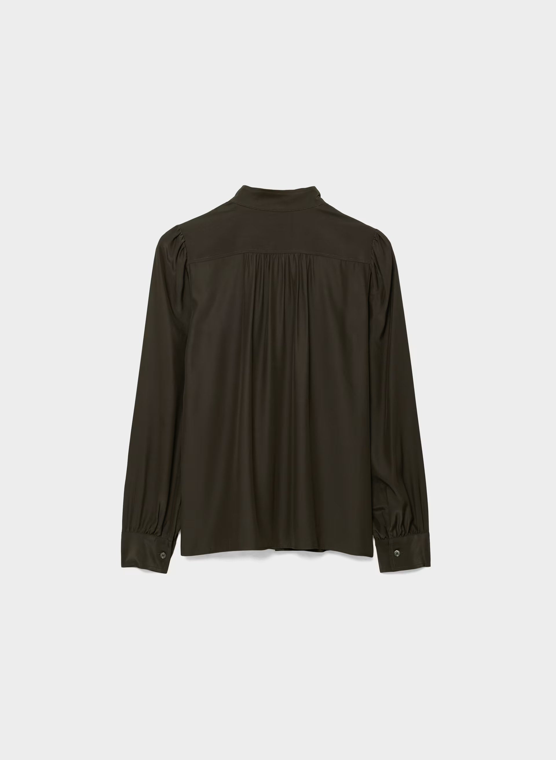 Delphine Silk Blouse - CACAO NIB BROWN