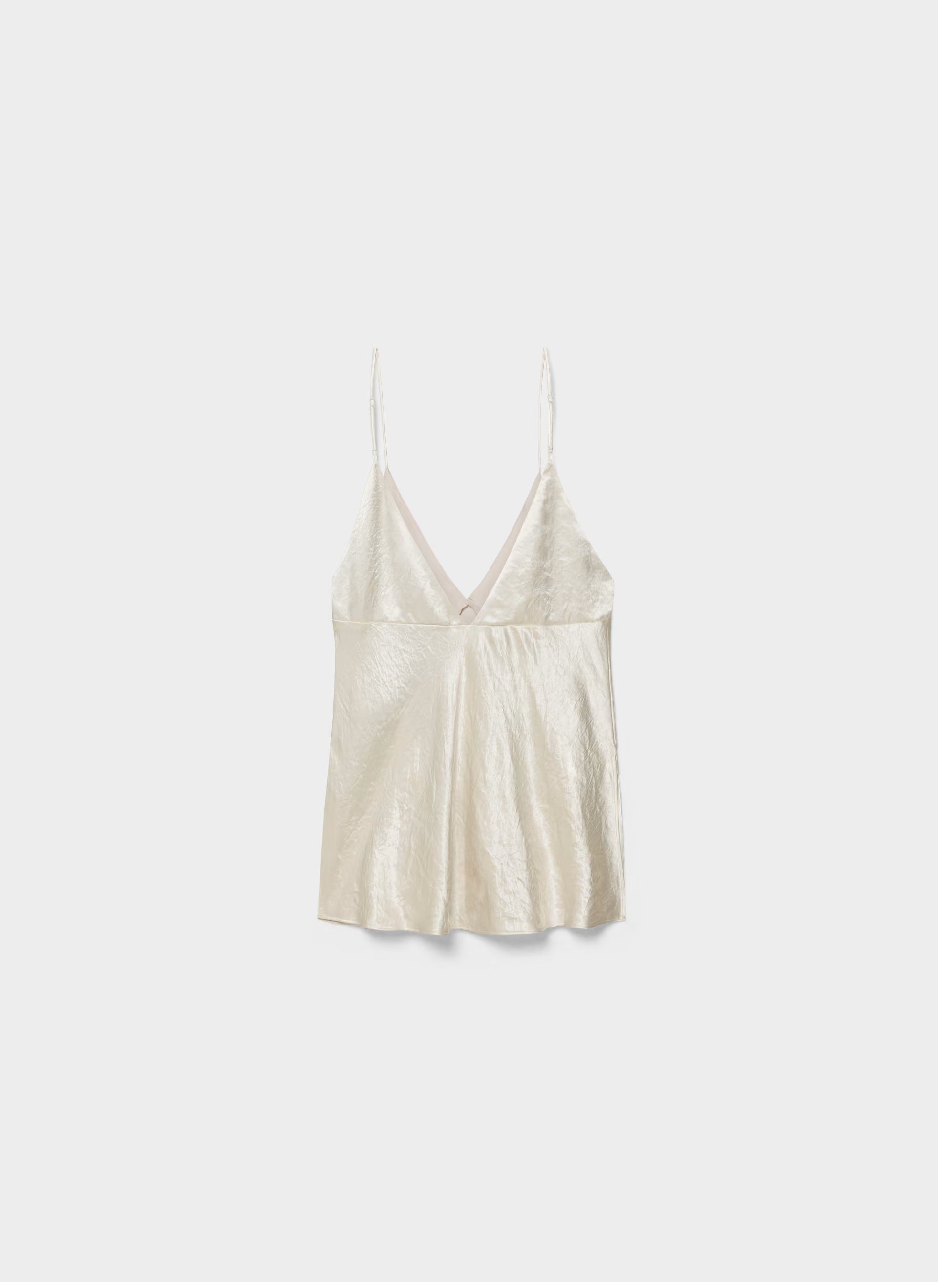 Familiar Satin Camisole - MATTE PEARL
