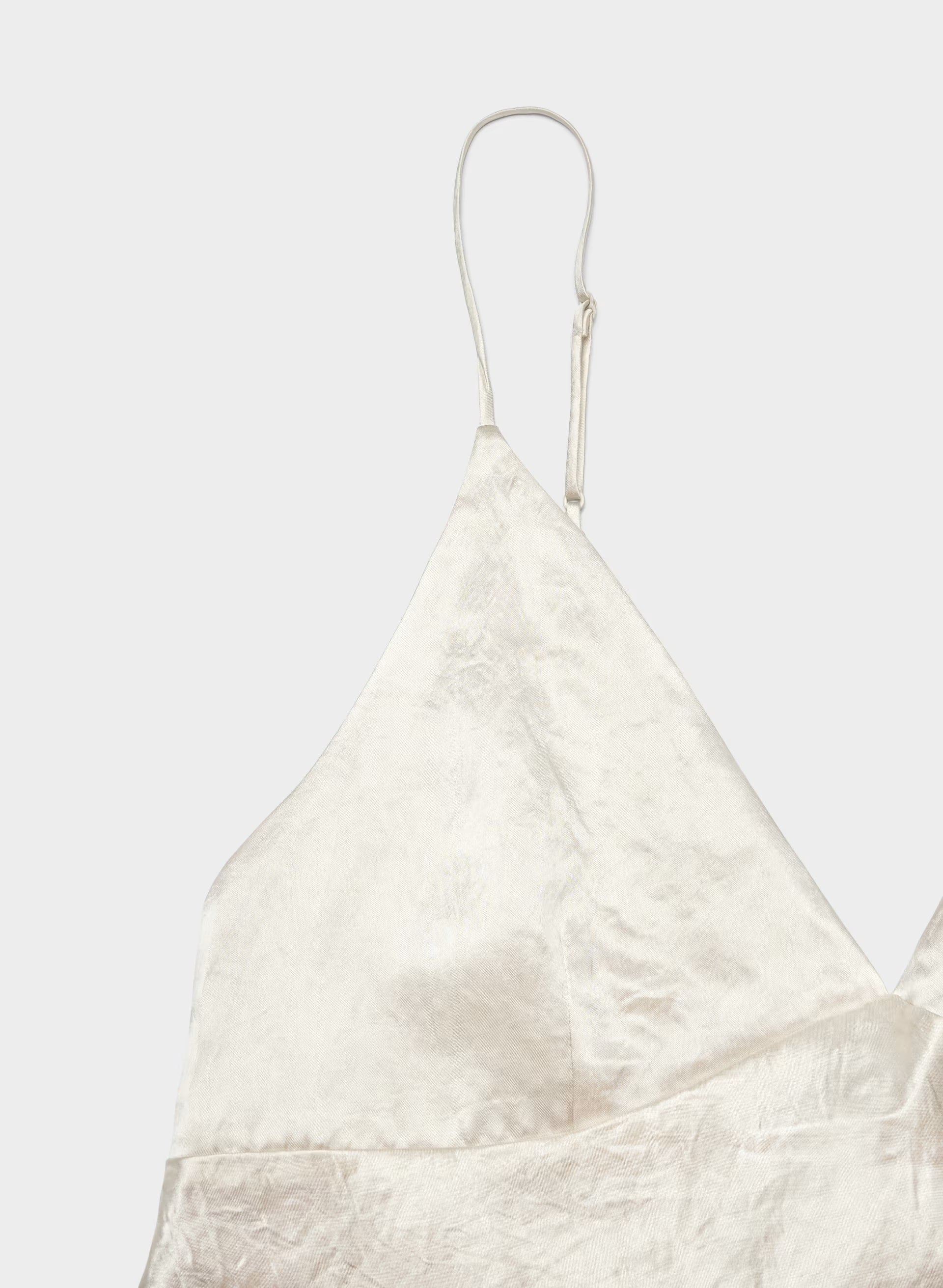 Familiar Satin Camisole - MATTE PEARL