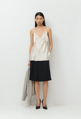 Familiar Satin Camisole - MATTE PEARL