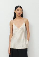 Familiar Satin Camisole - MATTE PEARL