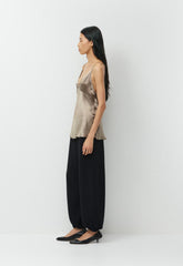 Familiar Satin Camisole - NOMAD TAUPE