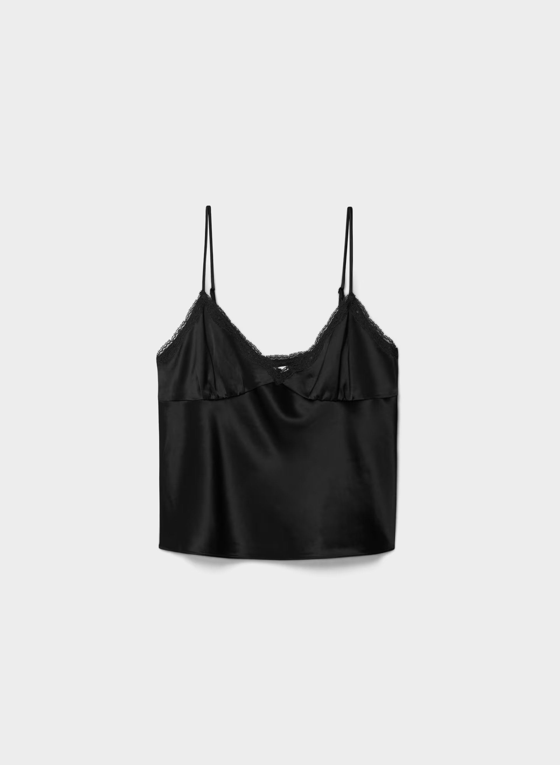 Rosalind Satin Camisole - BLACK