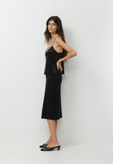 Rosalind Satin Camisole - BLACK