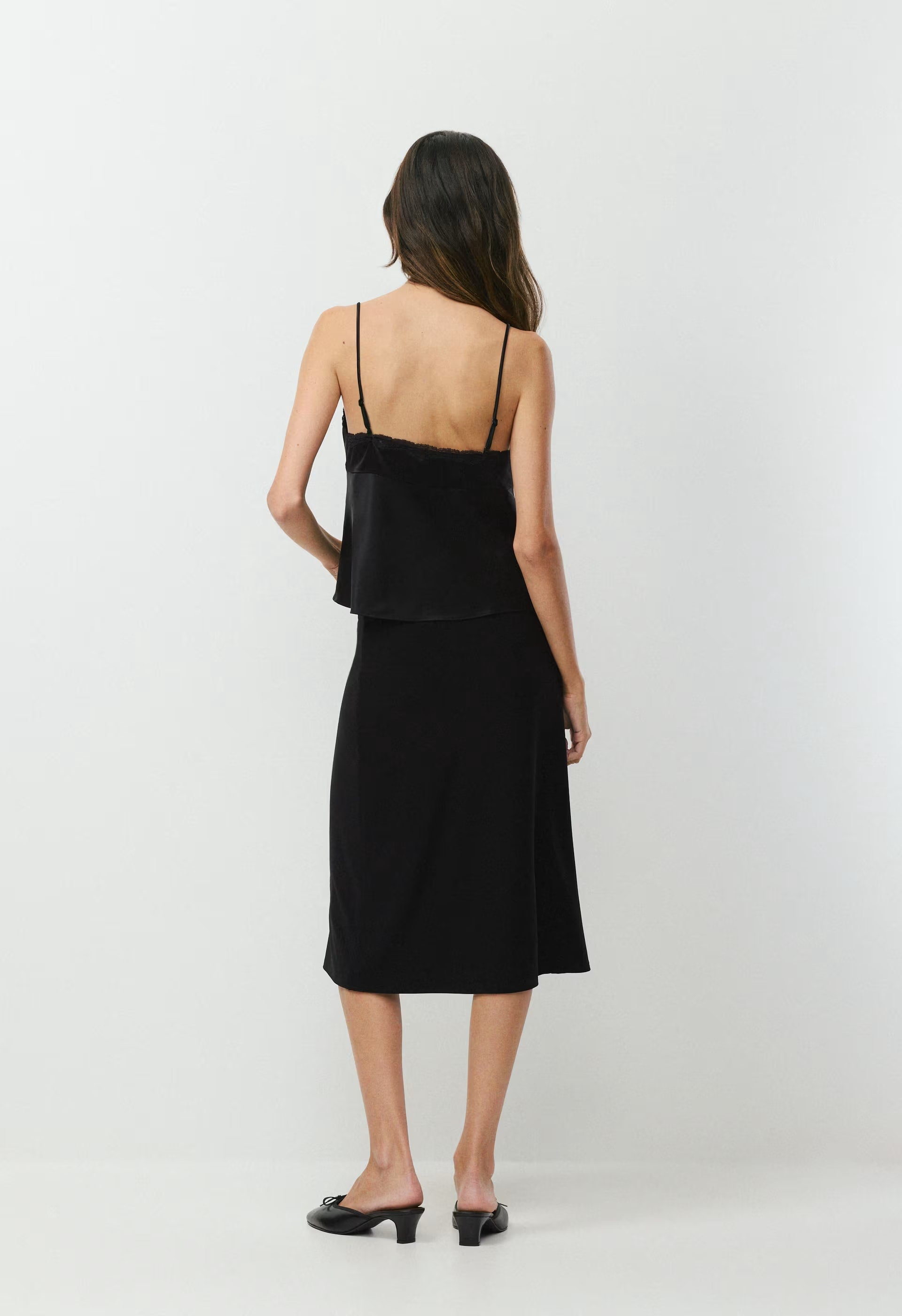 Rosalind Satin Camisole - BLACK