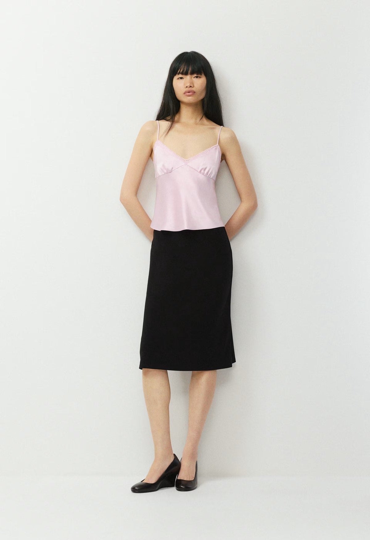 Rosalind Satin Camisole - MAGNOLIA