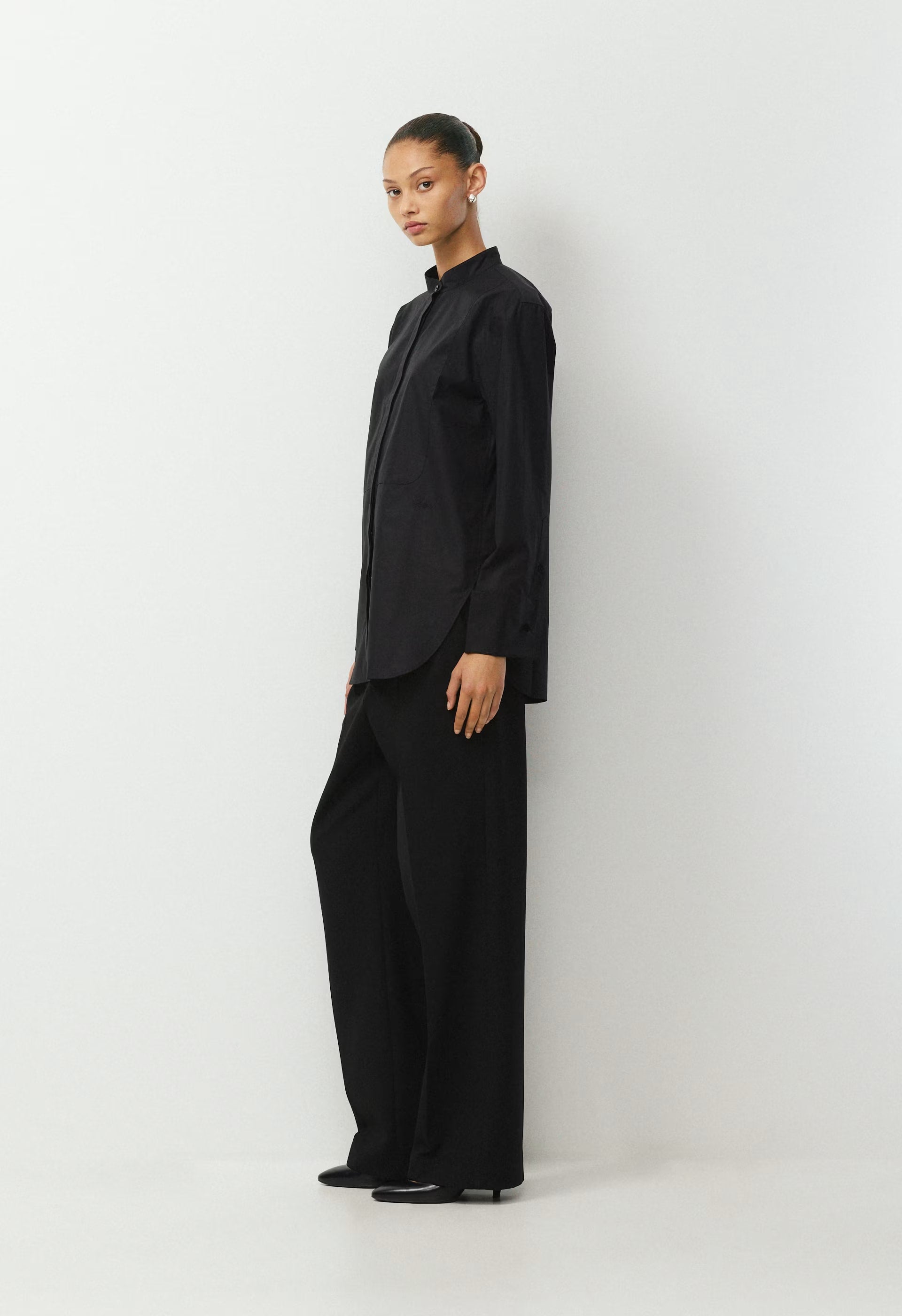 District Poplin Shirt - BLACK