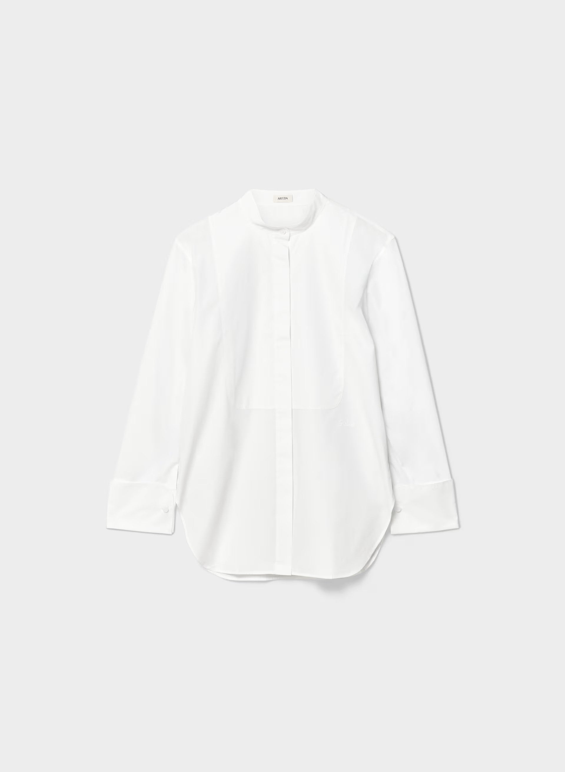 District Poplin Shirt - WHITE