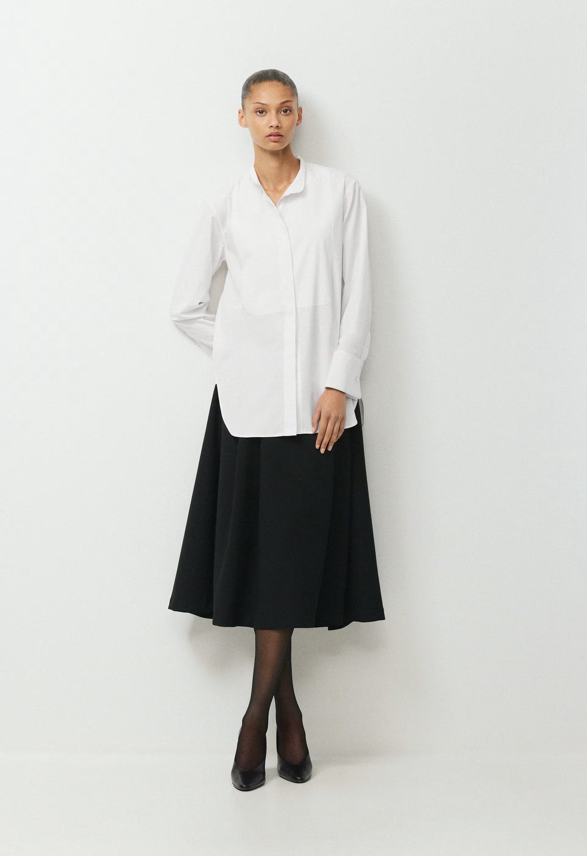 District Poplin Shirt - WHITE
