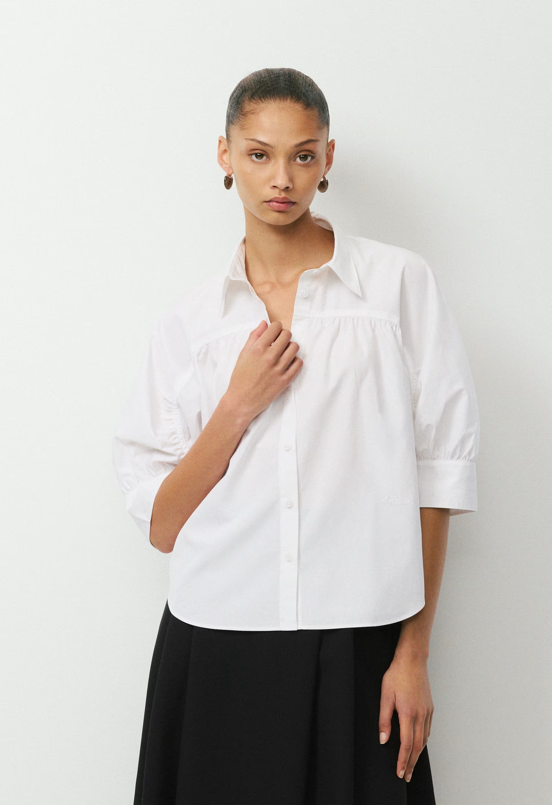 Calibre Poplin Shirt - WHITE