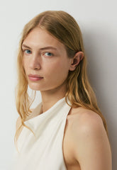 Audience Satin Halter Top - LIGHT BIRCH