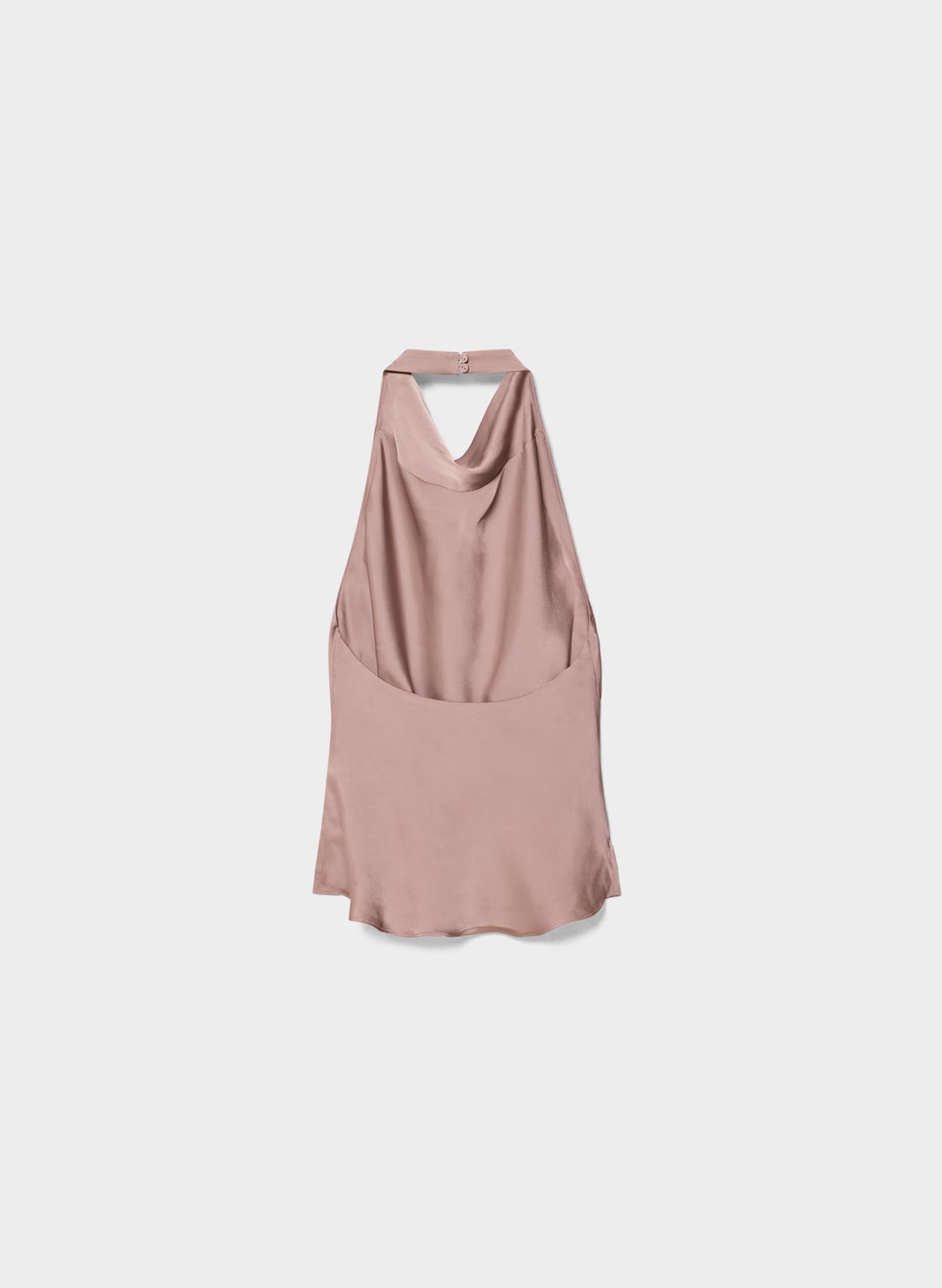 Audience Satin Halter Top - DUSTY MAUVE