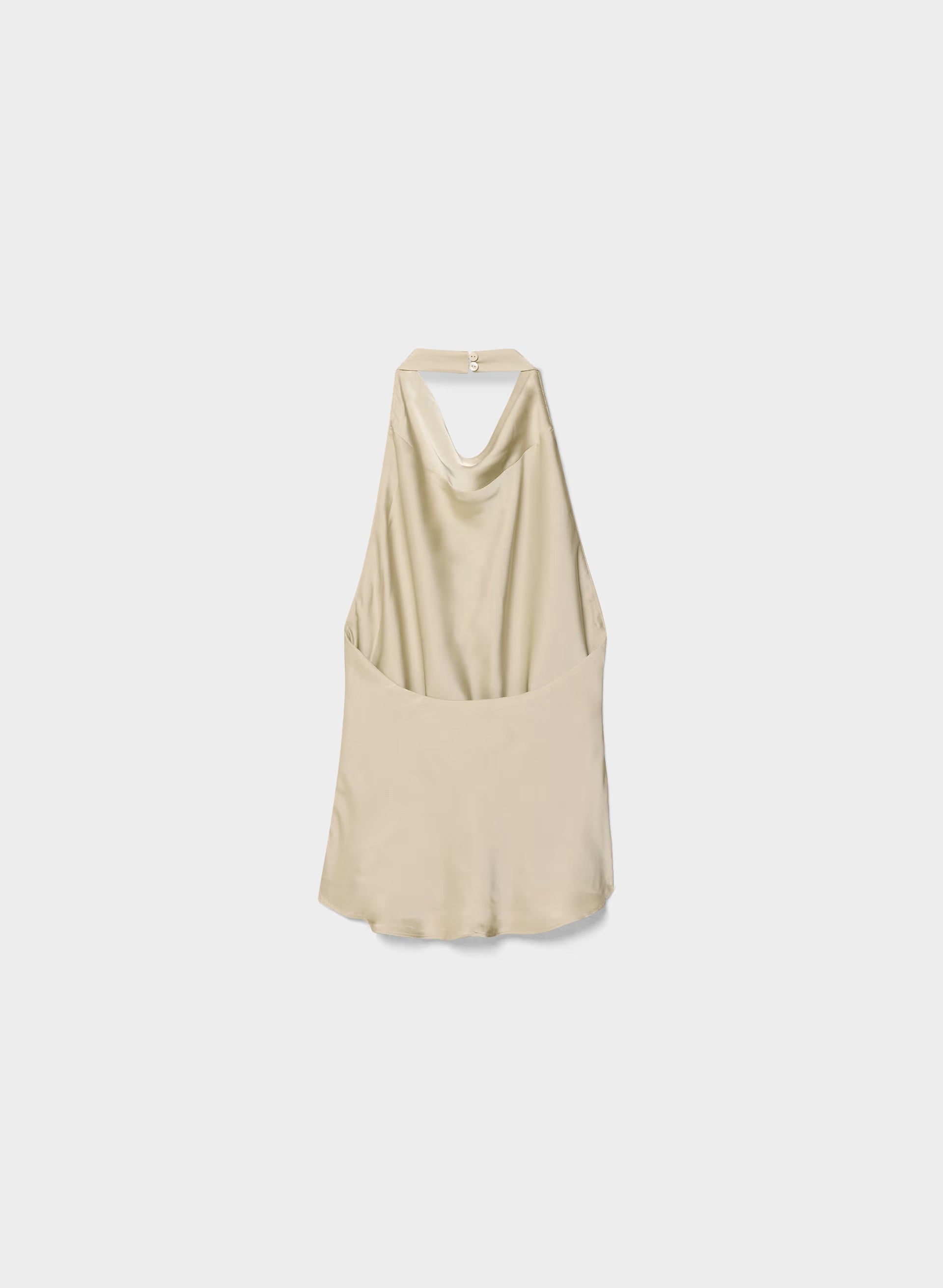 Audience Satin Halter Top - MARCONA BEIGE