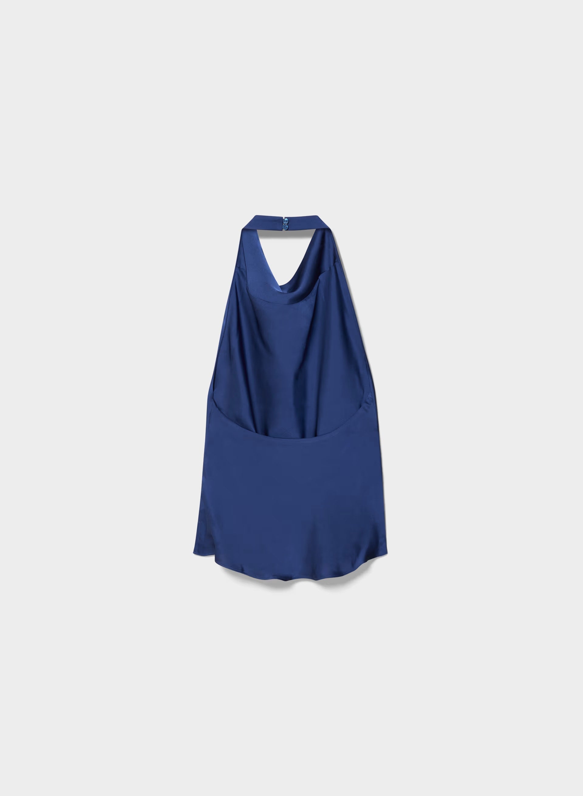 Audience Satin Halter Top - BYRON BLUE