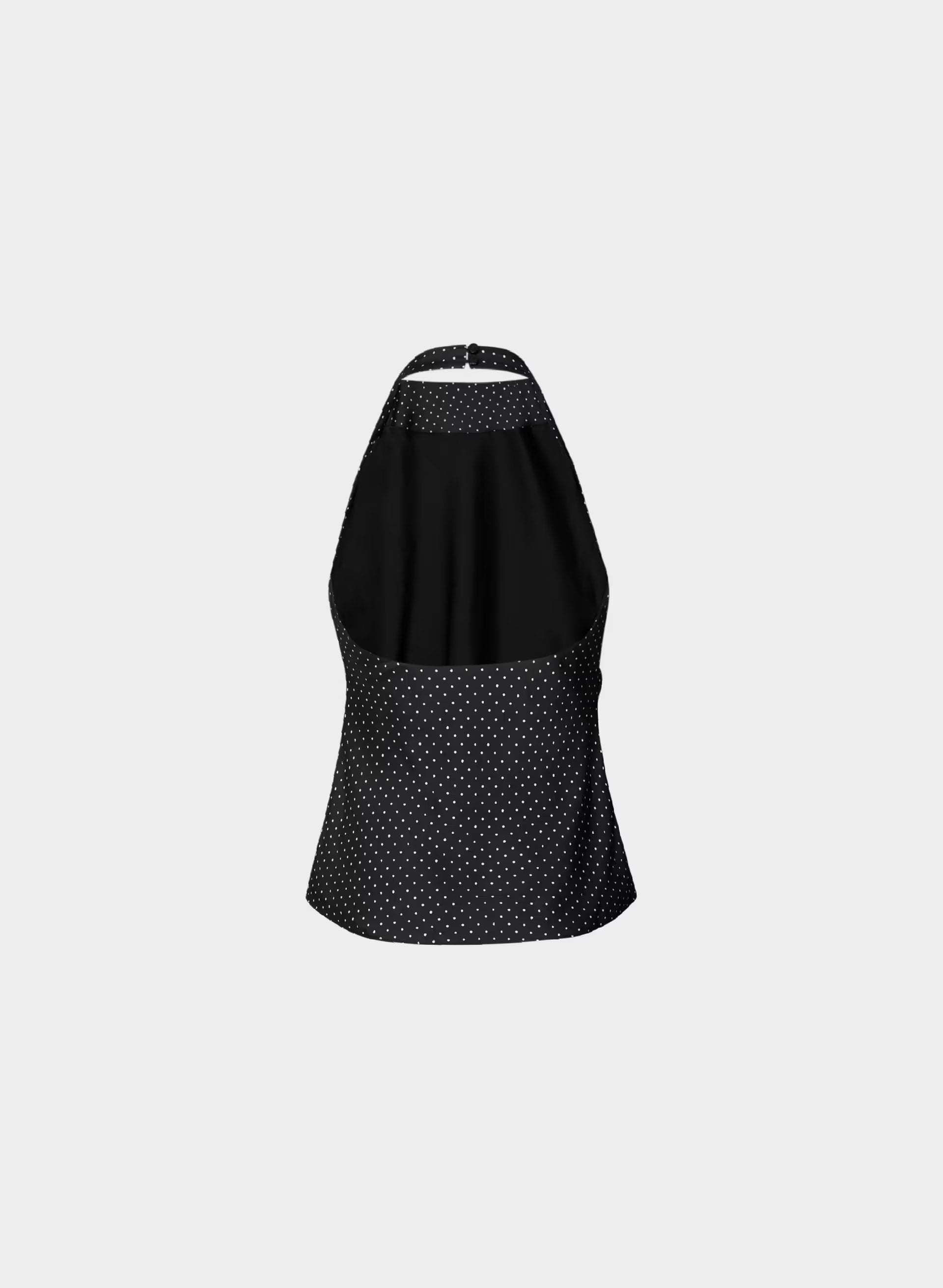Audience Satin Halter Top - BLACK/BIRCH