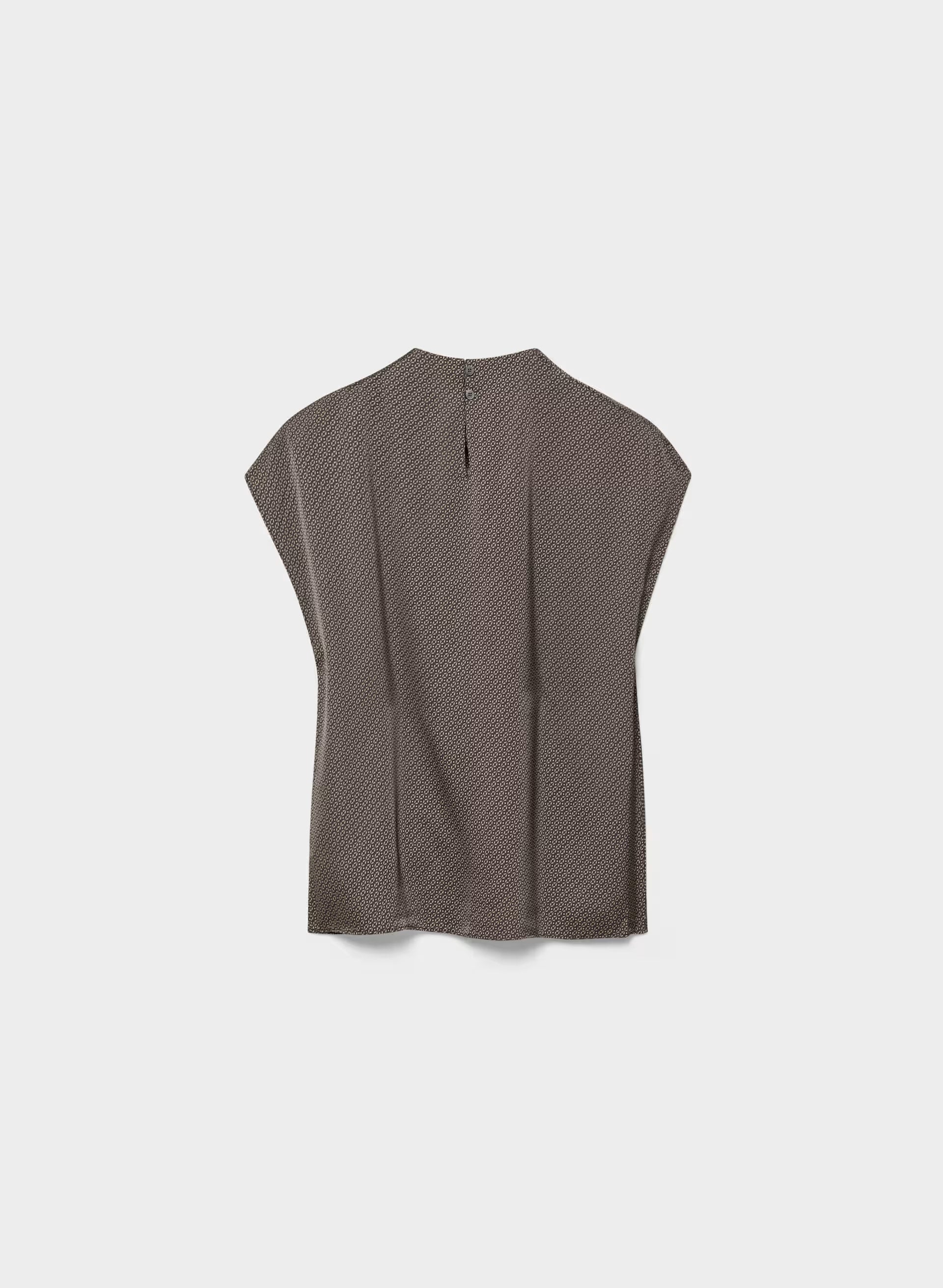 Nominee Satin Blouse - CACAO NB BRWN/SSD CRM