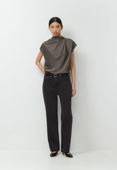 Nominee Satin Blouse - CACAO NB BRWN/SSD CRM