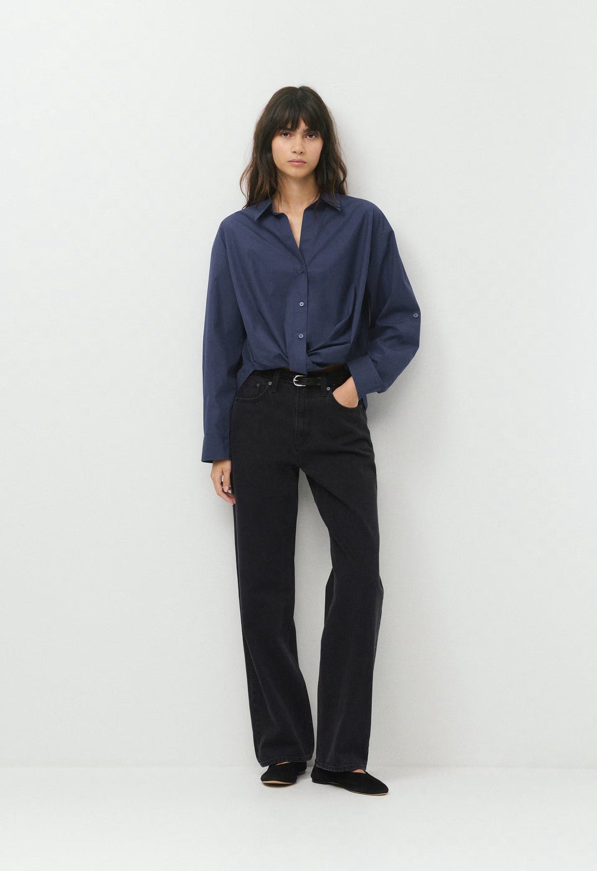 Portofino Poplin Shirt - HARBOUR NAVY