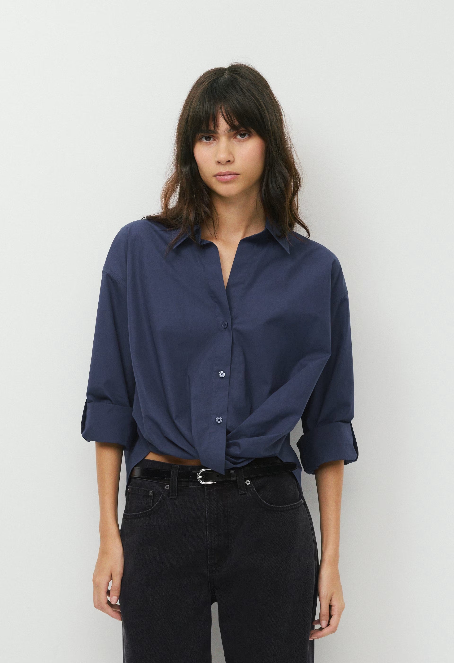Portofino Poplin Shirt - HARBOUR NAVY