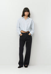 Portofino Poplin Shirt - CRMN STRP DEW BL/WHT