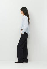 Portofino Poplin Shirt - CRMN STRP DEW BL/WHT