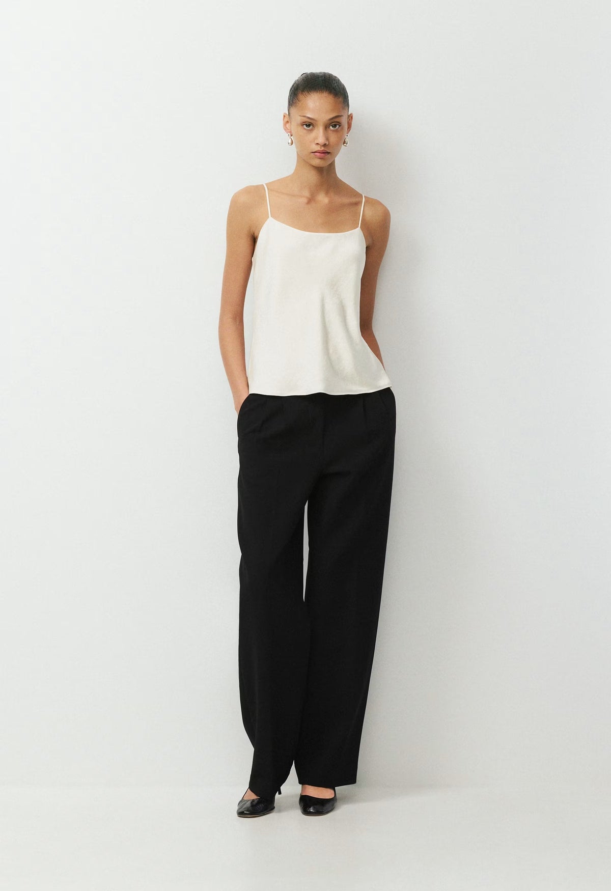 Pronto Satin Camisole - LIGHT BIRCH