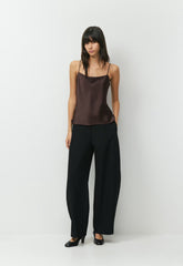 Pronto Satin Camisole - RICH MOCHA BROWN