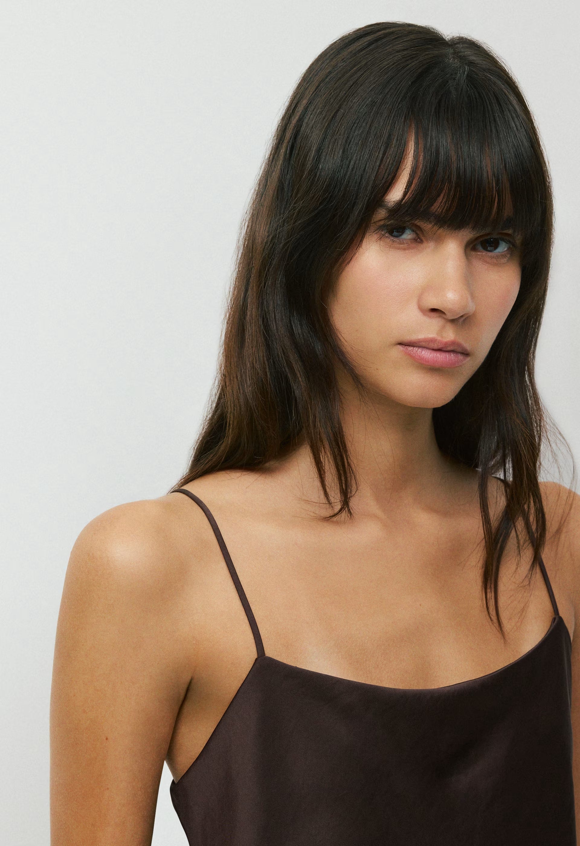 Pronto Satin Camisole - RICH MOCHA BROWN