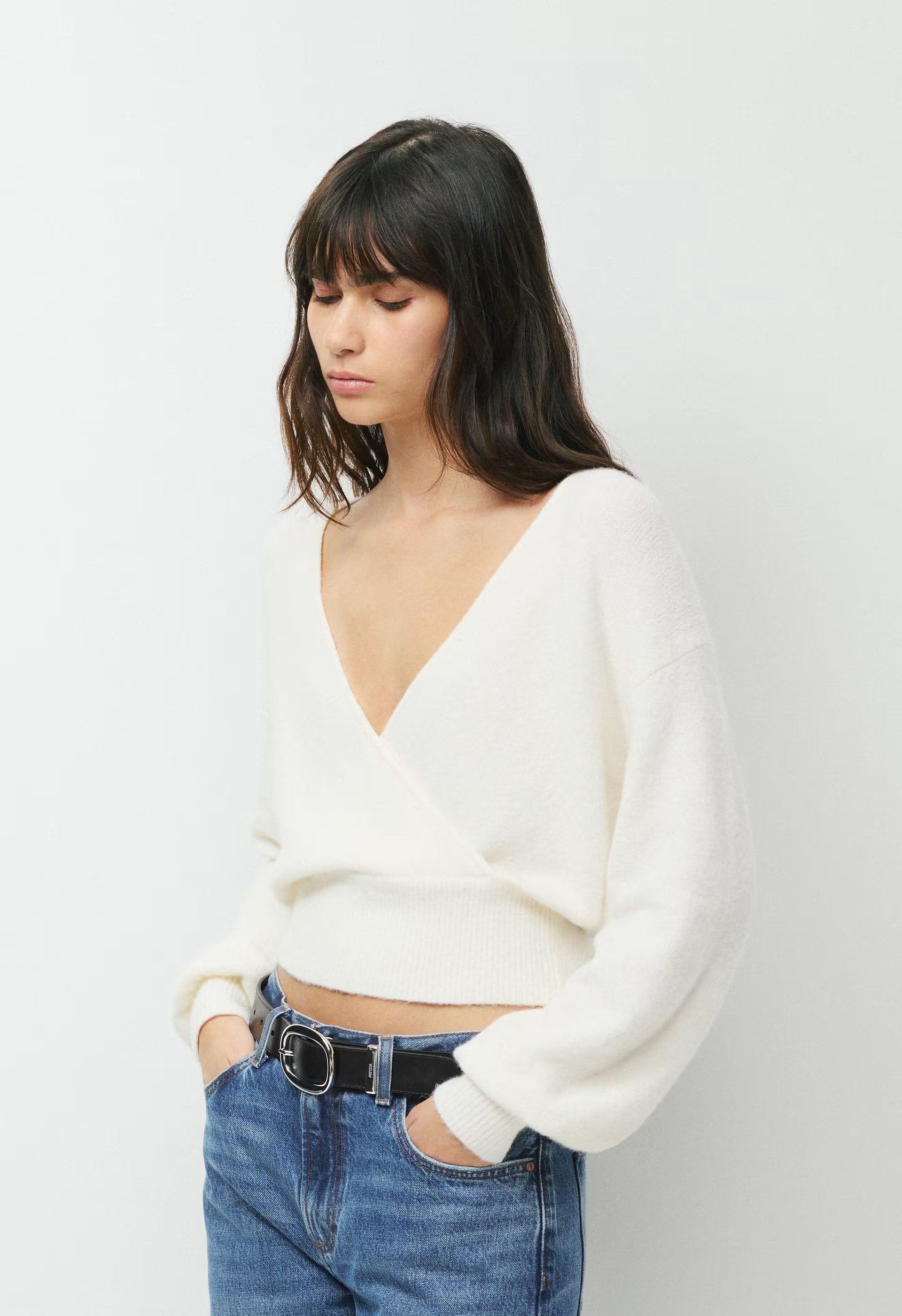 SoftSpoke™ Dear Wrap Sweater - LIGHT BIRCH