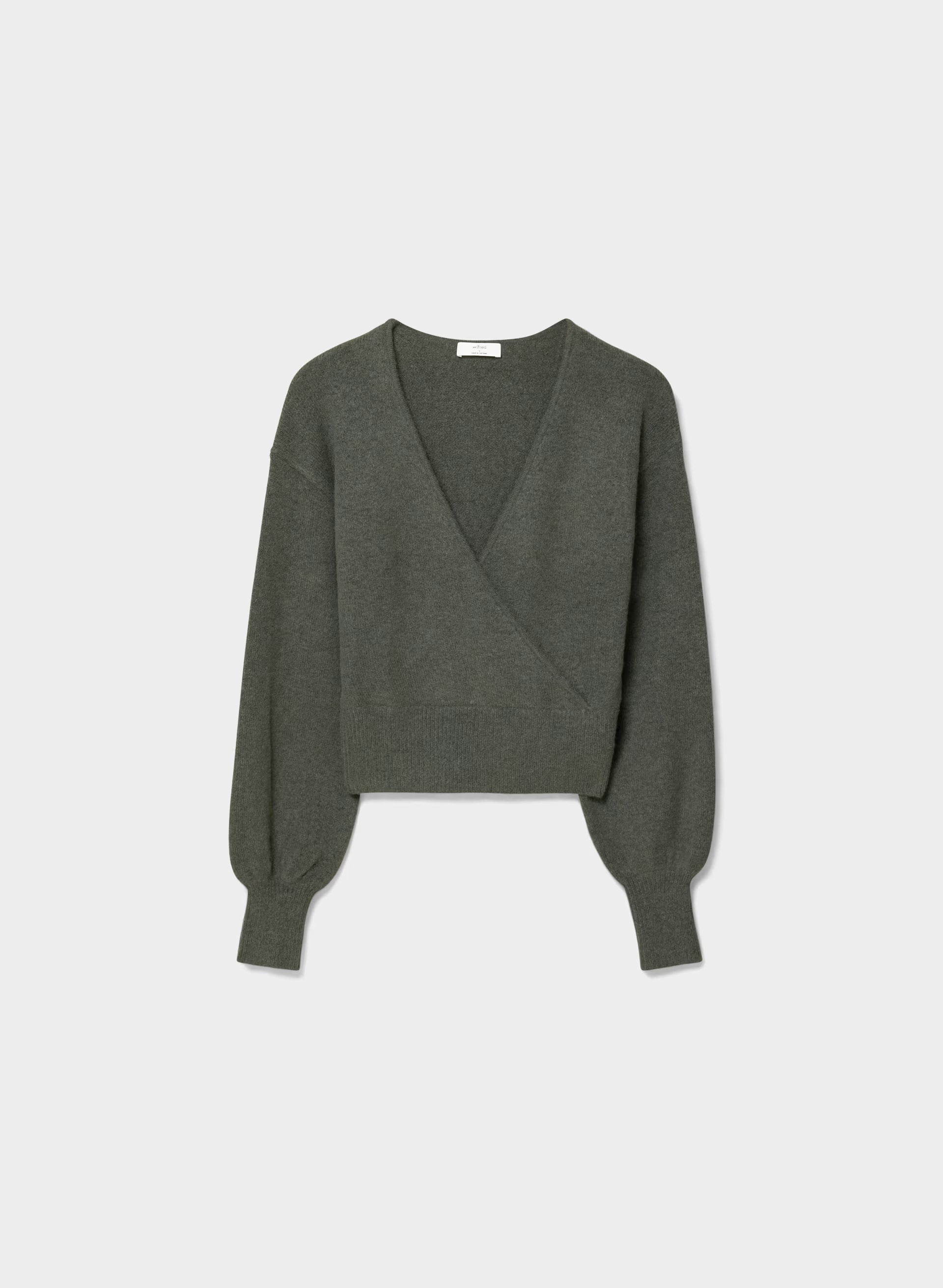 SoftSpoke™ Dear Wrap Sweater - FLINT GREEN