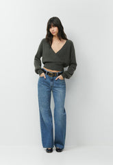 SoftSpoke™ Dear Wrap Sweater - FLINT GREEN
