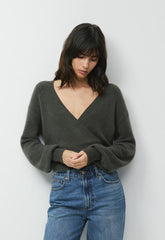 SoftSpoke™ Dear Wrap Sweater - FLINT GREEN