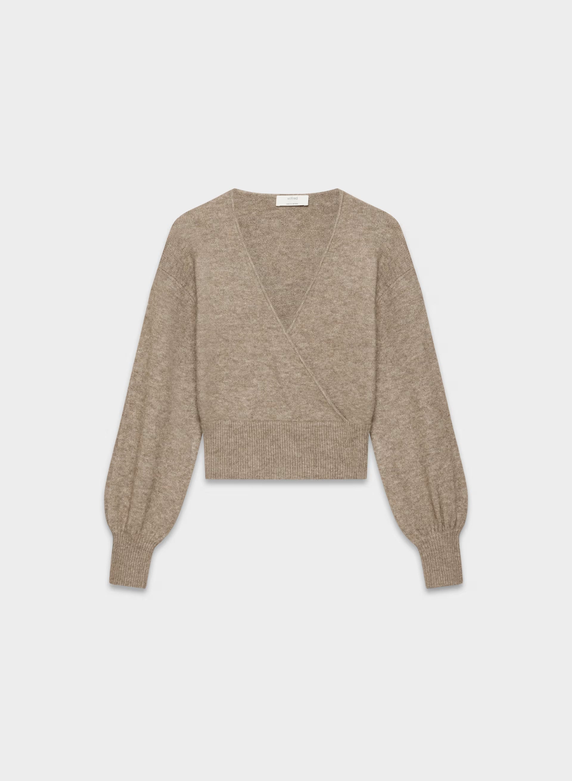 SoftSpoke™ Dear Wrap Sweater - HEATHER NOMAD TAUPE