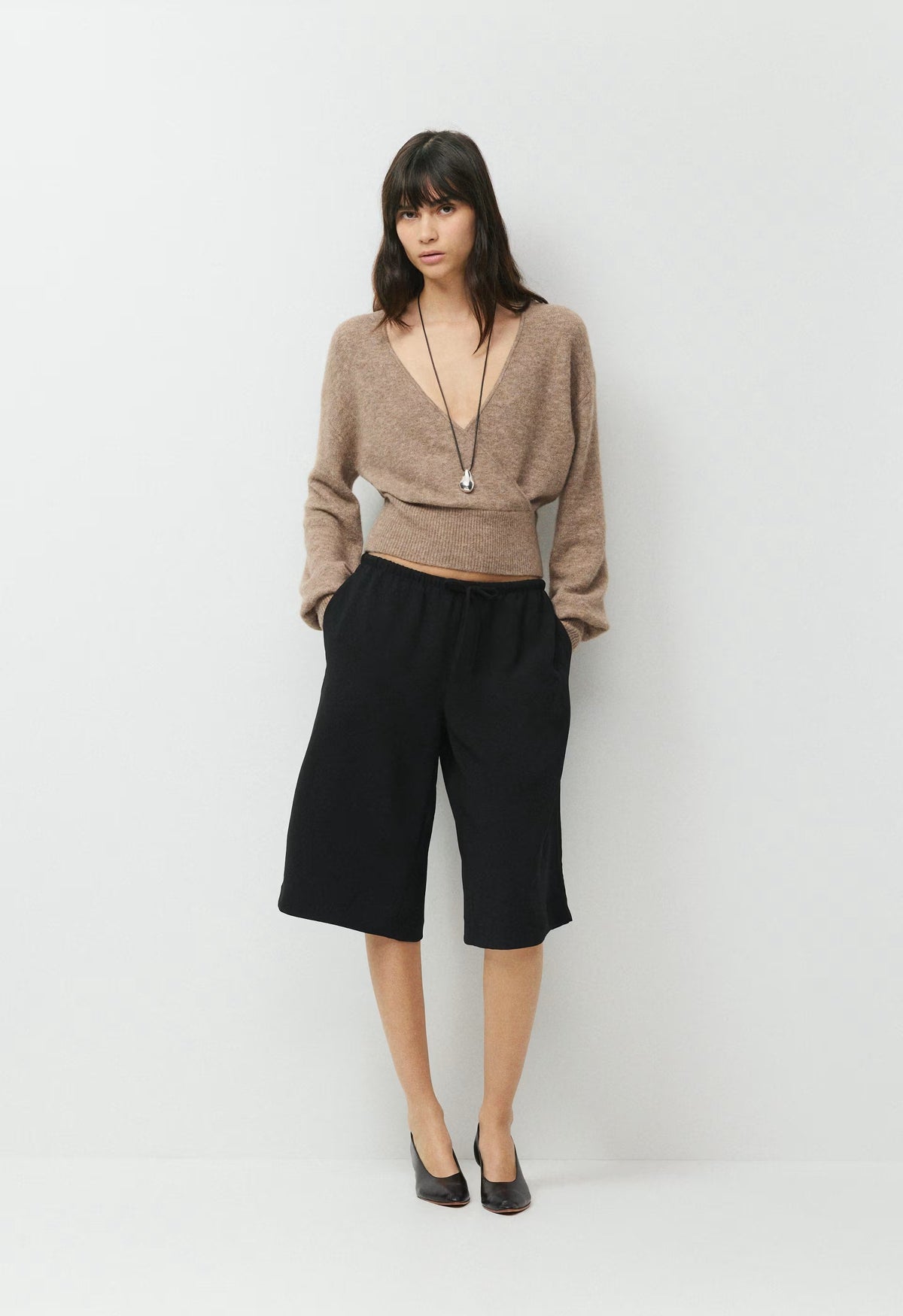SoftSpoke™ Dear Wrap Sweater - HEATHER NOMAD TAUPE