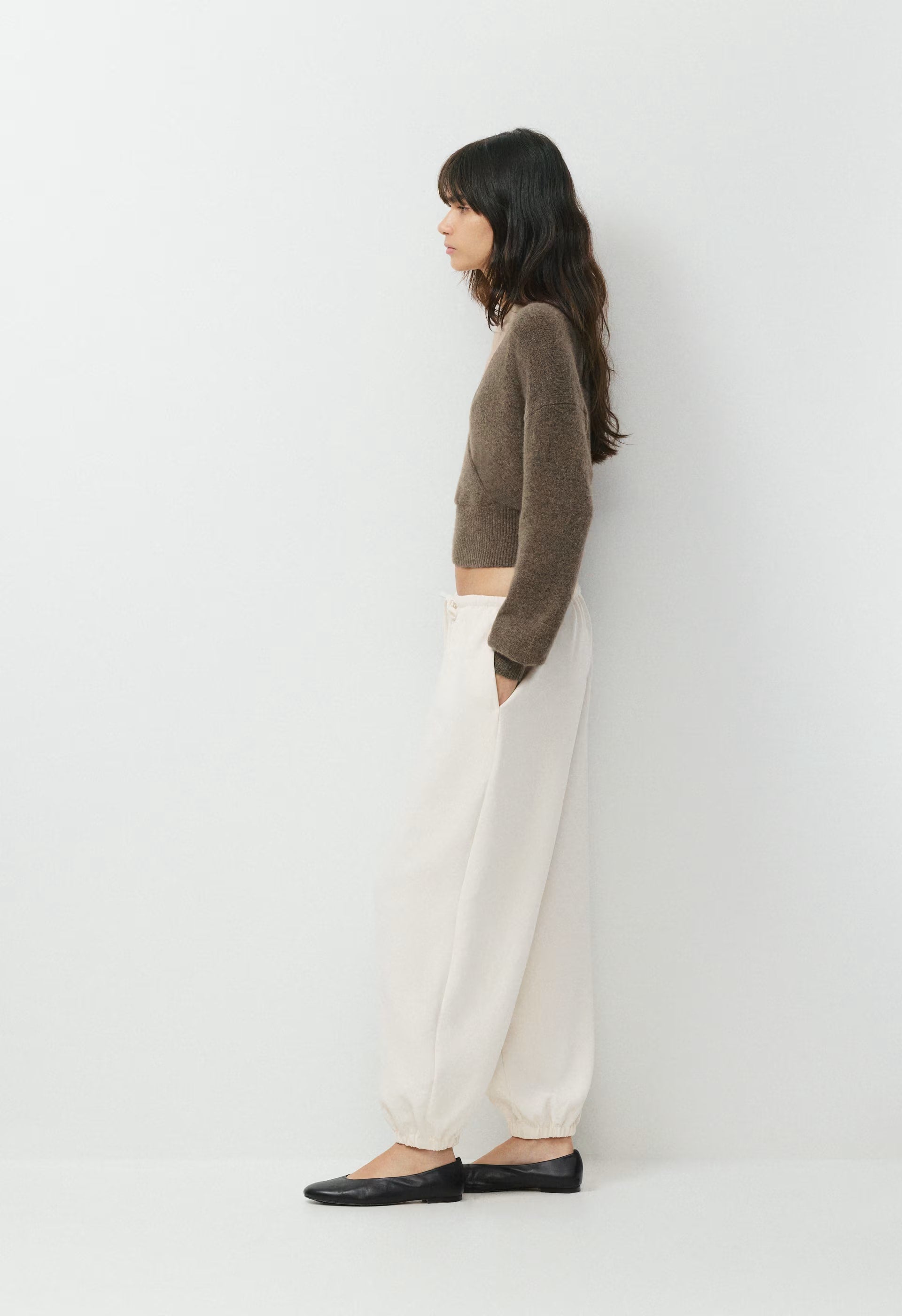 SoftSpoke™ Dear Wrap Sweater - HEATHER DARK CHOCOLATE