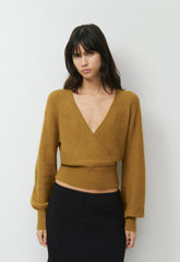 SoftSpoke™ Dear Wrap Sweater - SHERRY OCHRE