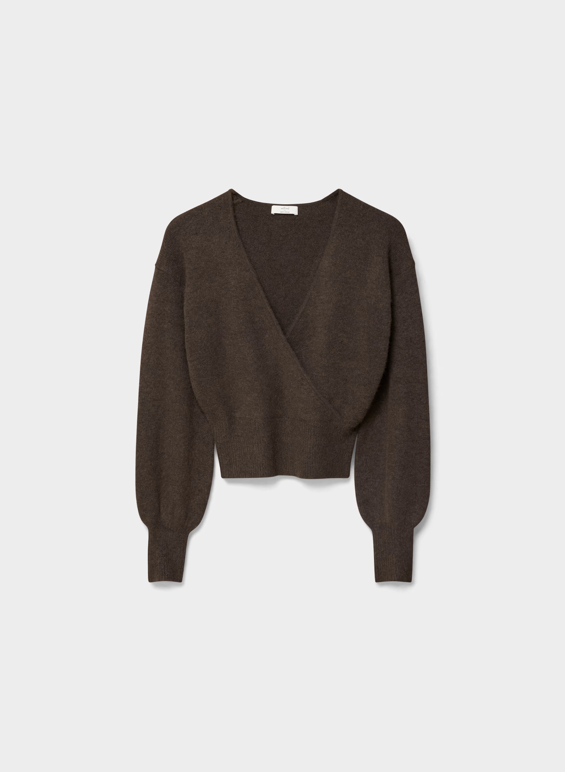 SoftSpoke™ Dear Wrap Sweater - CACAO NIB BROWN
